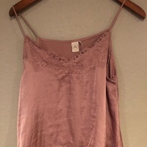 Paper crane. Lace tank top. Size medium